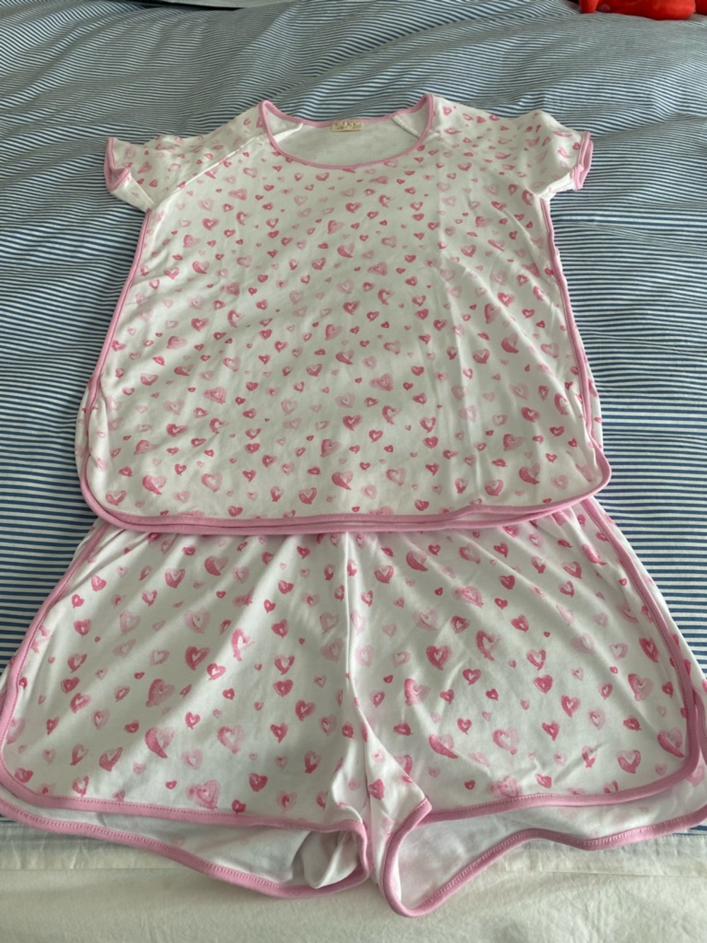 Women’s Lake Heart Print Shortie PJ Set